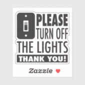 Schalten Sie bitte den Lichtformaufkleber aus. Aufkleber (Blatt)