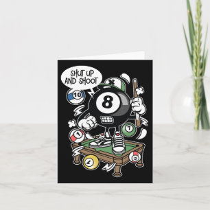 Schalten Sie Cartoon Billard Billard Geschenk. Karte