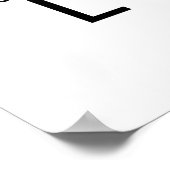 Schalten Sie das Böse aus, um Liebe Schwarz-Rosa-H Poster (Ecke)