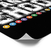 Schalten Sie den Billard 8 l Pool Player Billia au Poster (Ecke)