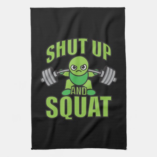 Schalten Sie den Kawaii Anime Powerlifter-Cartoon  Handtuch (Vertikal)