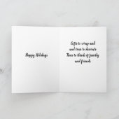 **SCHALTEN SIE DIE HÄNDE FÜR DIE CHRISTMAS-SAISON* KARTE (Innenseite)