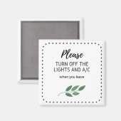 Schalten Sie die Lichter aus Magnet (Vorderseite/Rückseite)