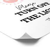 Schalten Sie die Lichter aus Poster (Ecke)