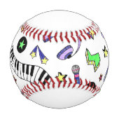 Schalten Sie die Musik ein Baseball (Vorderseite)