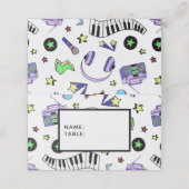 Schalten Sie die Musik ein Platzkarte (Außenseite Aufgefaltet)