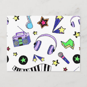 Schalten Sie die Musik ein Postkarte