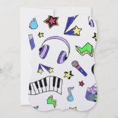 Schalten Sie die Musik hoch Einladung (Rückseite)