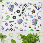 Schalten Sie die Musik hoch Geschirrtuch (Gefaltet)