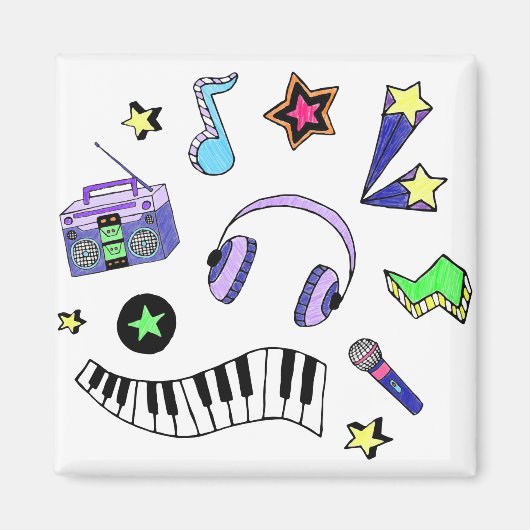 Schalten Sie die Musik hoch Magnet (Vorne)