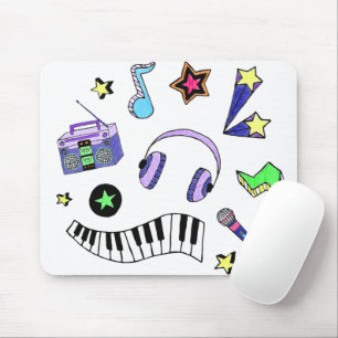 Schalten Sie die Musik hoch Mousepad