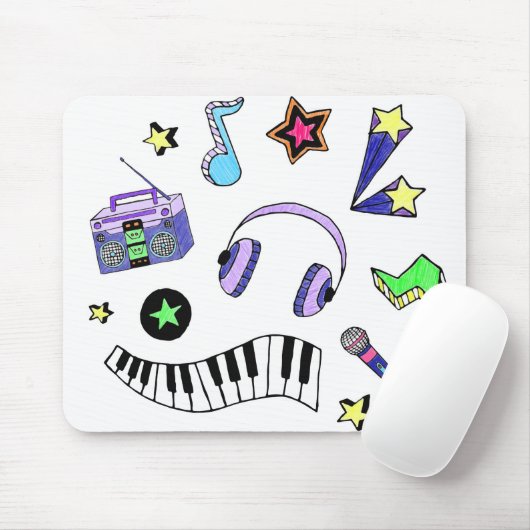 Schalten Sie die Musik hoch Mousepad (Mit Mouse)