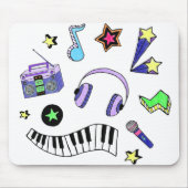 Schalten Sie die Musik hoch Mousepad (Vorne)