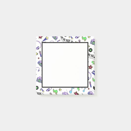 Schalten Sie die Musik hoch Post-it Klebezettel (Vorderseite)