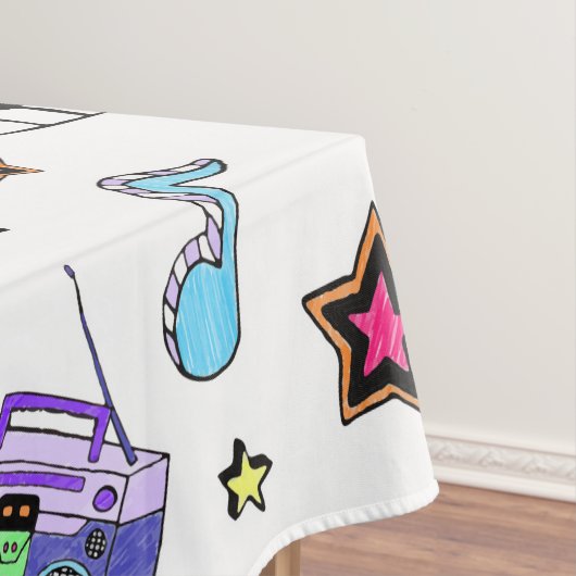 Schalten Sie die Musik hoch Tischdecke (Beispiel)