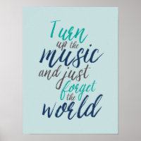 Schalten Sie die Musikquotes-Handkalligrafie-Poste