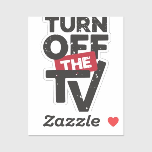 Schalten Sie die TV-Fake-Nachrichtenpropaganda aus Aufkleber (Blatt)