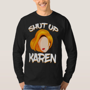 Schalten Sie Karen Wig Fake Hair ein T-Shirt