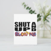 SCHALTEN SIE MICH AUF UND BLOW (Gastgeschenk) Einladungspostkarte (Stehend Vorderseite)