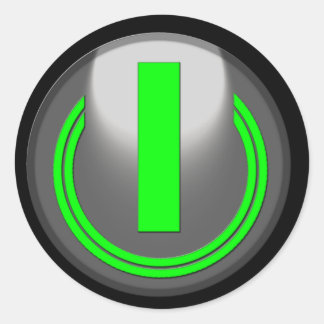 Schalten Sie mich ein Runder Aufkleber