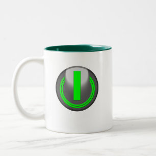 Schalten Sie mich ein Zweifarbige Tasse