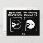 Schalten Sie sich ein! Postkarte (Vorne/Hinten)