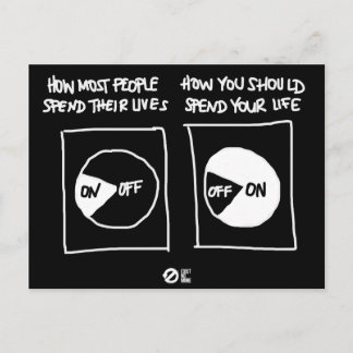 Schalten Sie sich ein! Postkarte