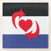 Schalten Sie Stolz Glasuntersetzer (Vorderseite)