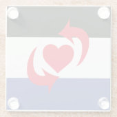 Schalten Sie Stolz Glasuntersetzer (Rückseite)