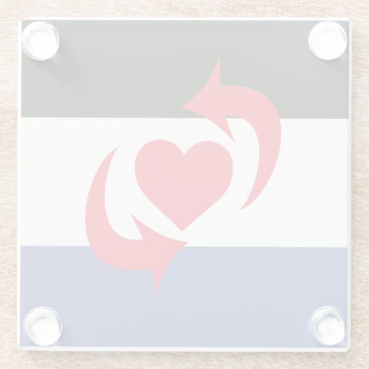 Schalten Sie Stolz Glasuntersetzer (Rückseite)