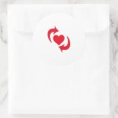 Schalten Sie Stolz Runder Aufkleber (Tasche)