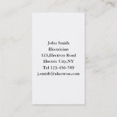 Schalten Sie Visitenkarte-Schablone Visitenkarte (Rückseite)