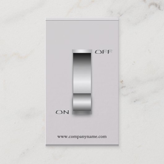 Schalten Sie Visitenkarte-Schablone Visitenkarte (Vorderseite)