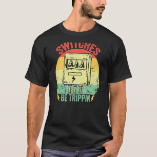 Schalter für Vintage elektrische Sicherung auslöse T-Shirt