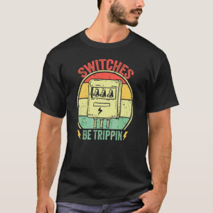 Schalter für Vintage elektrische Sicherung auslöse T-Shirt