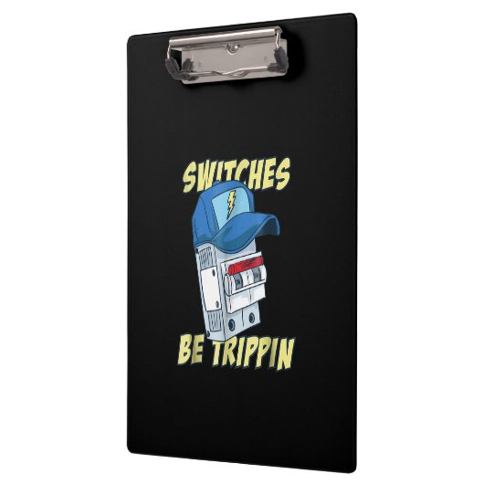 Schalter sind Trippin Elektro Männer Funny Klemmbrett (Links)