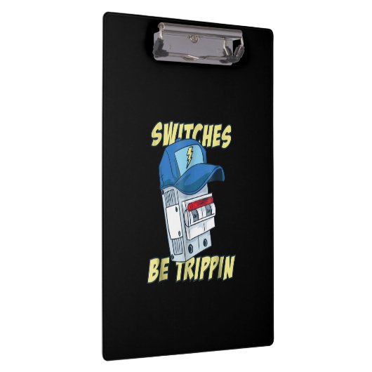 Schalter sind Trippin Elektro Männer Funny Klemmbrett (Rechts)