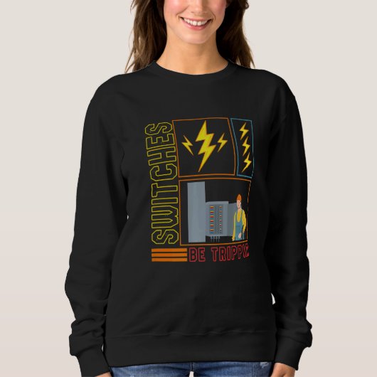 Schalter sind Trippin-Elektro-Motor Sweatshirt (Vorderseite)
