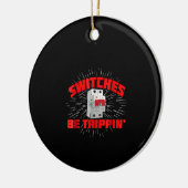 Schalter werden Trippin Funny Electrician Geschenk Keramik Ornament (Links)