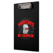 Schalter werden Trippin Funny Electrician Geschenk Klemmbrett (Links)