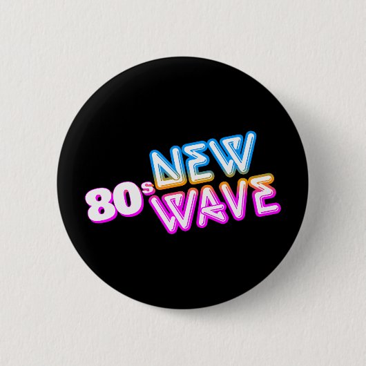 Schaltfläche 80er New Wave Pinback Button (Vorderseite)