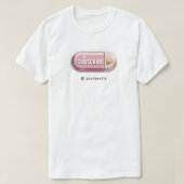 Schaltfläche "Abonnieren" + Einfluss auf den Socia T-Shirt (Design vorne)