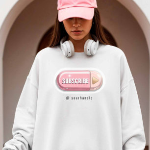 Schaltfläche "Abonnieren" + Einfluss auf den Socia T-Shirt