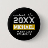 Schaltfläche Abschluss bearbeiten mit Name & Schul Button (Vorderseite)