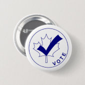 Schaltfläche ABSTIMMUNG Kanada - Blau Button (Vorne & Hinten)