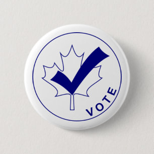 Schaltfläche ABSTIMMUNG Kanada - Blau Button