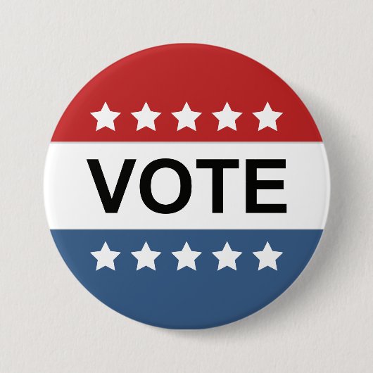 Schaltfläche "ABSTIMMUNG" - Red White & Blue Class Button (Vorderseite)