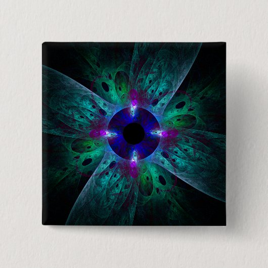 Schaltfläche "Abstrakte Augen" (Quadrat) Button (Vorderseite)