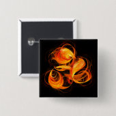 Schaltfläche "Abstrakte Fireball" (Quadrat) Button (Vorne & Hinten)