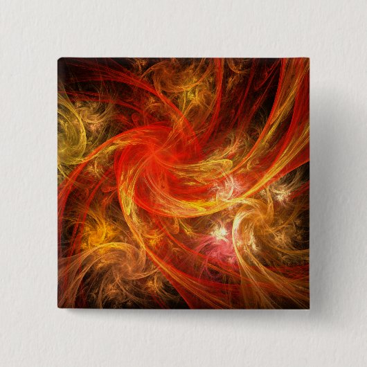 Schaltfläche Abstrakte Firestorm-Art (Quadrat) Button (Vorderseite)